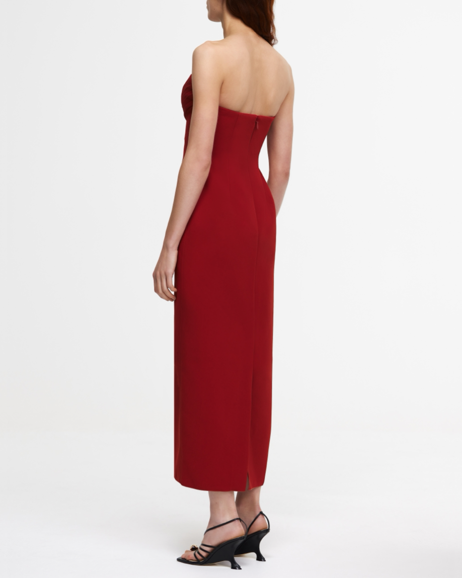 Burgundy Whitwell Midi Dress