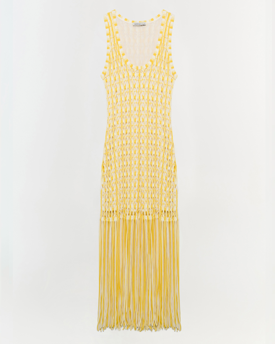 Sunny Sonia Fringe Knit Dress