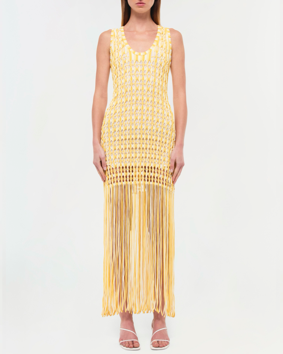 Sunny Sonia Fringe Knit Dress