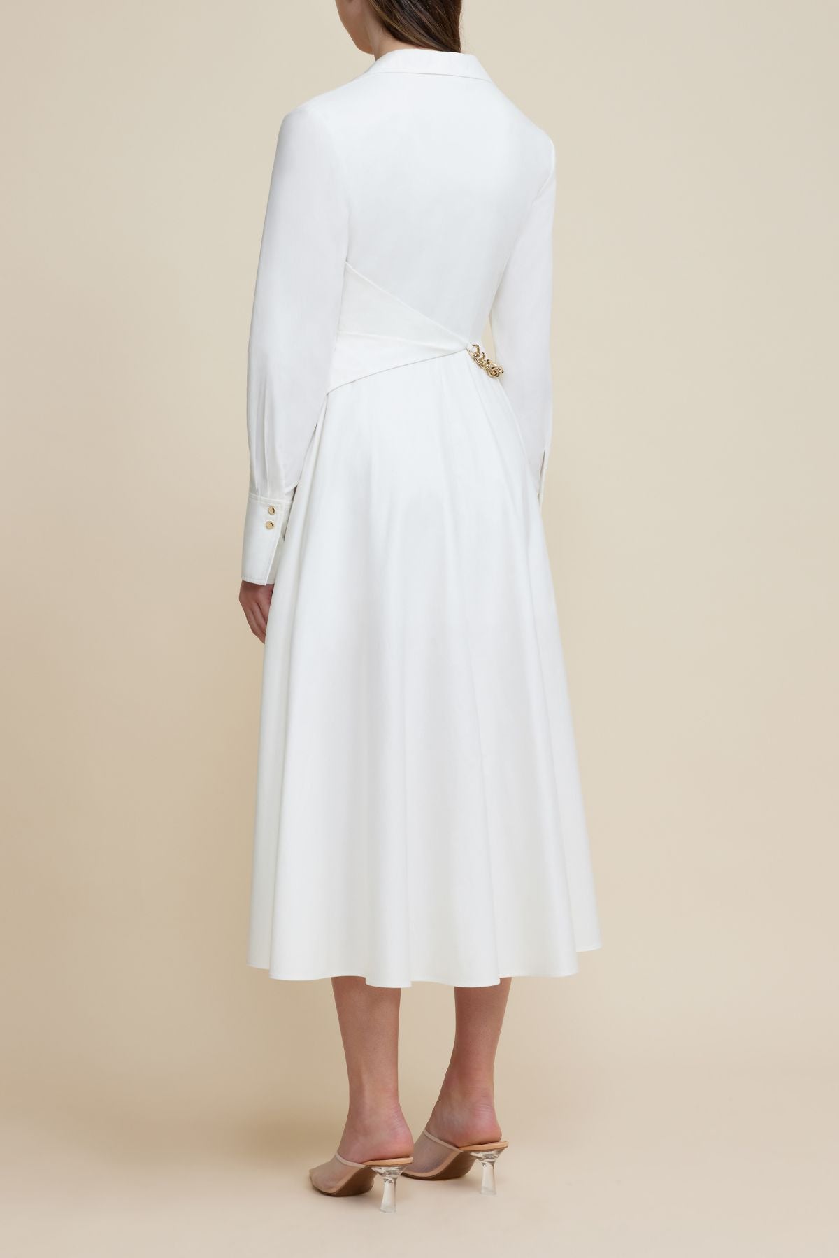 Ivory Kirtling Midi Dress