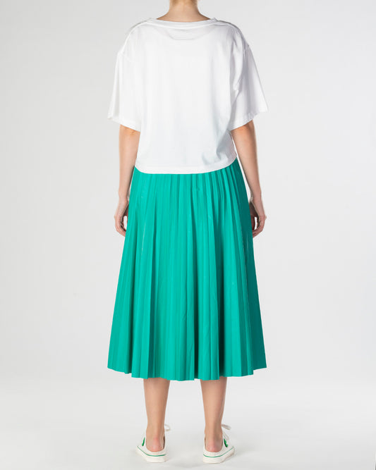 Turquoise Pleated Skirt