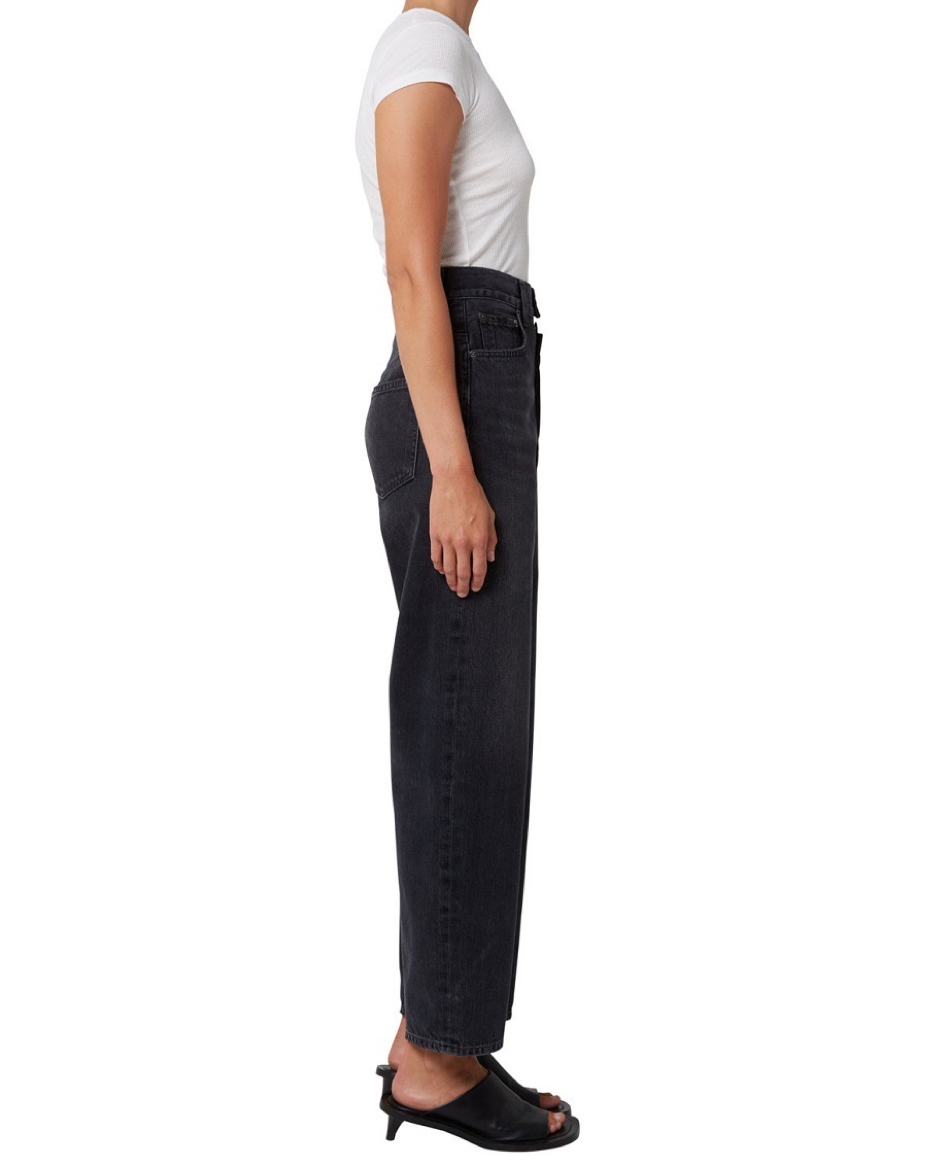 Black Broken Waistband Jean
