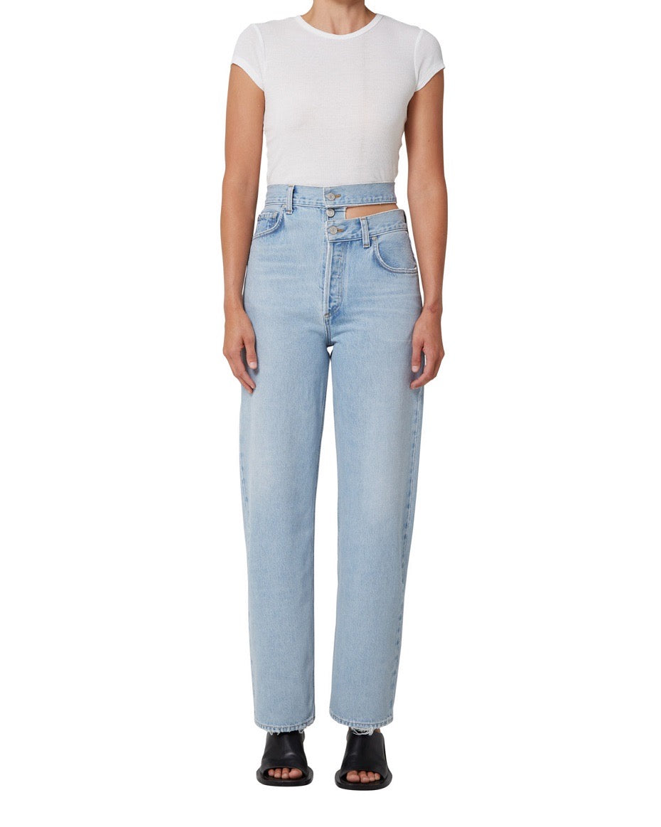 Light Blue Broken Waistband Jean SS23