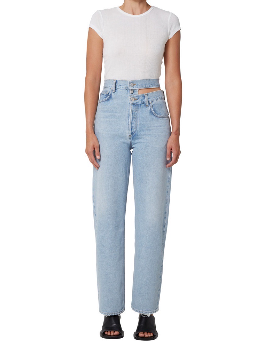 Light Blue Broken Waistband Jean