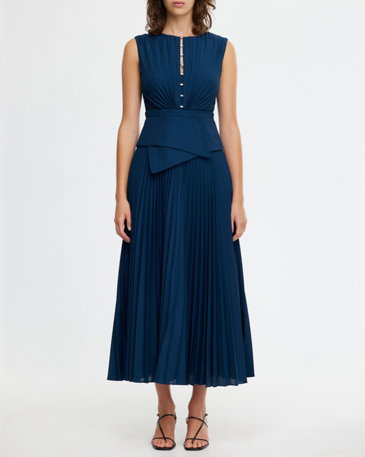 Navy Rhodes Midi Dress