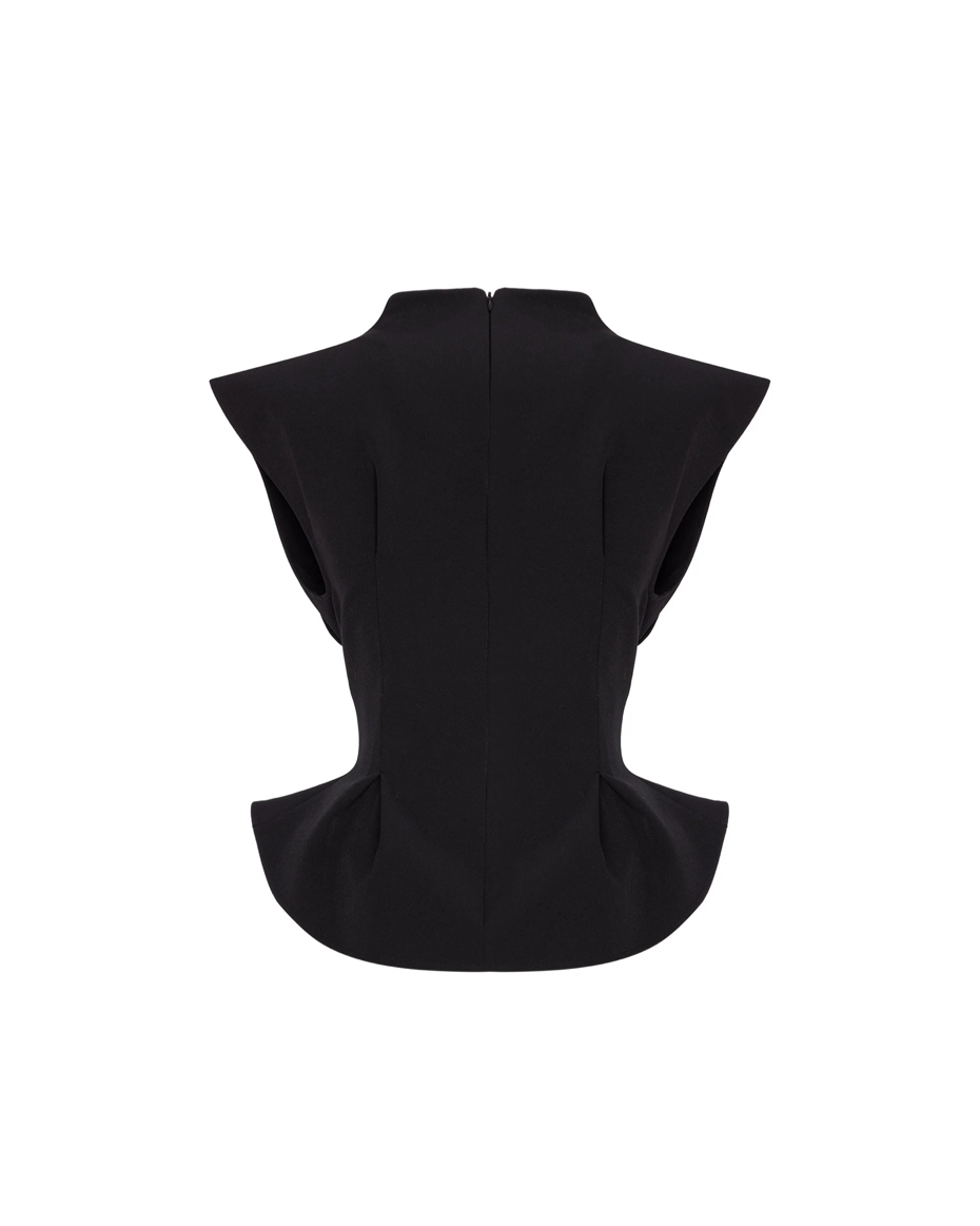 Black Peplum Blouse