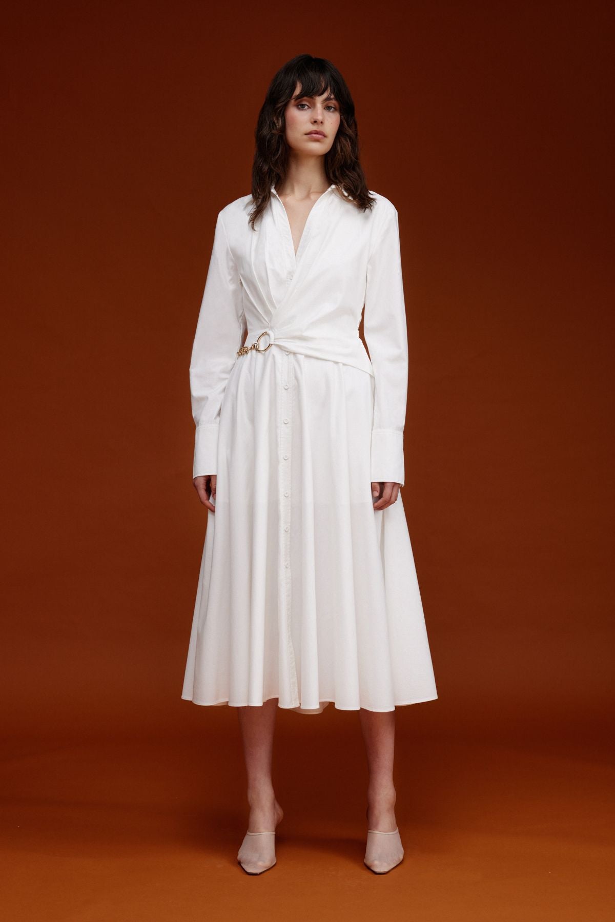Ivory Kirtling Midi Dress