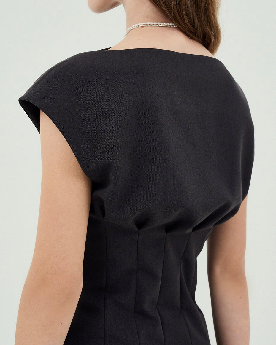 Charcoal Slim Fitted Top