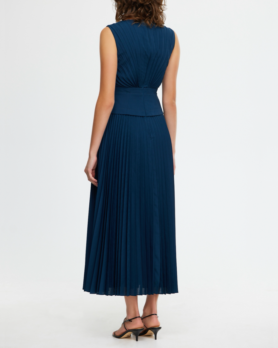 Navy Rhodes Midi Dress