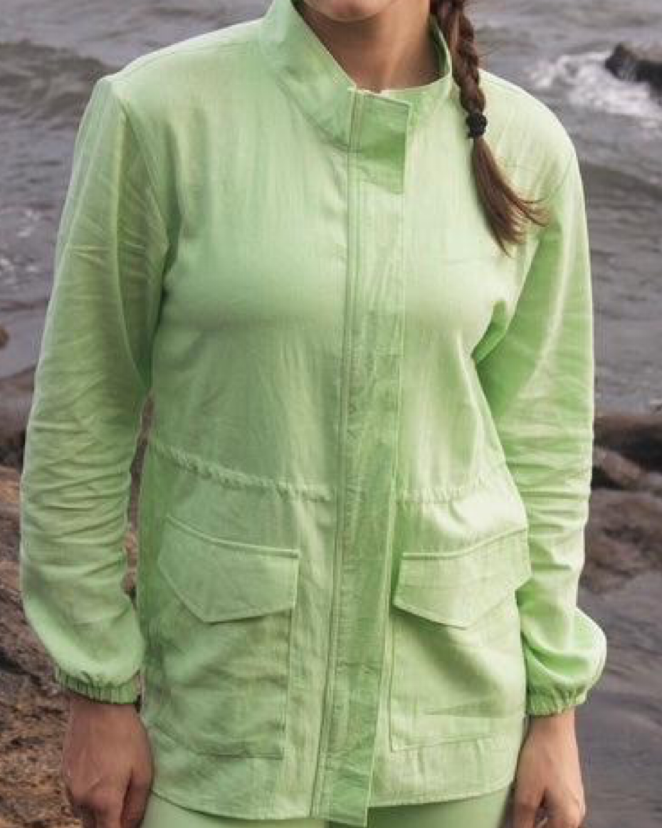 Lime Linen Parka