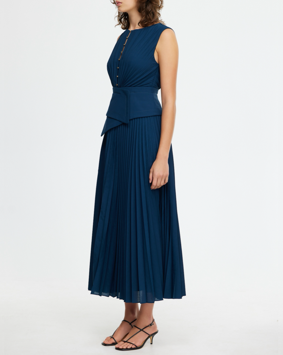 Navy Rhodes Midi Dress