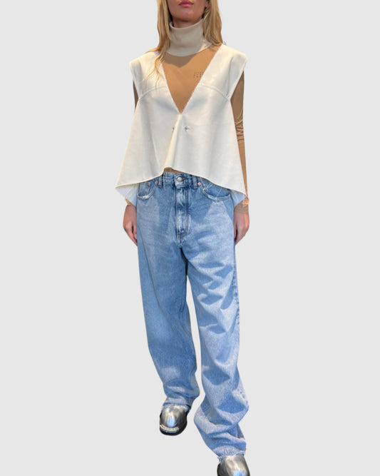 Ivory Oversized Vest