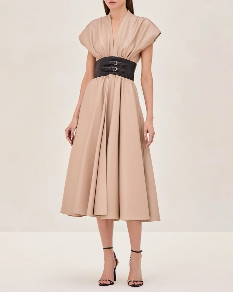 Taupe Viktora Dress