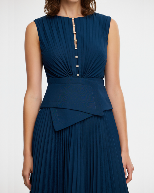 Navy Rhodes Midi Dress