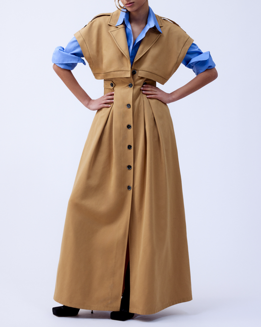 Layered Trench Dress