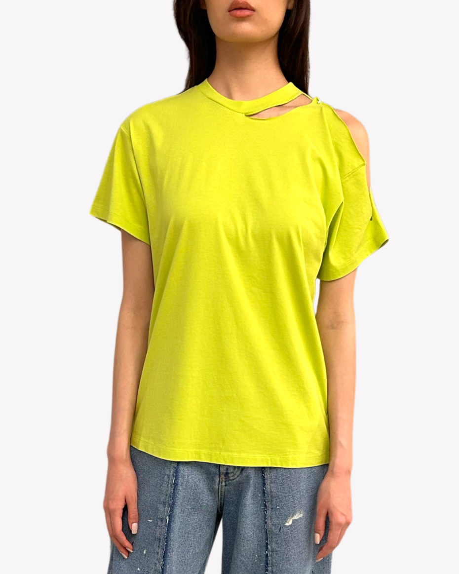 Neon Green Cutout Tshirt