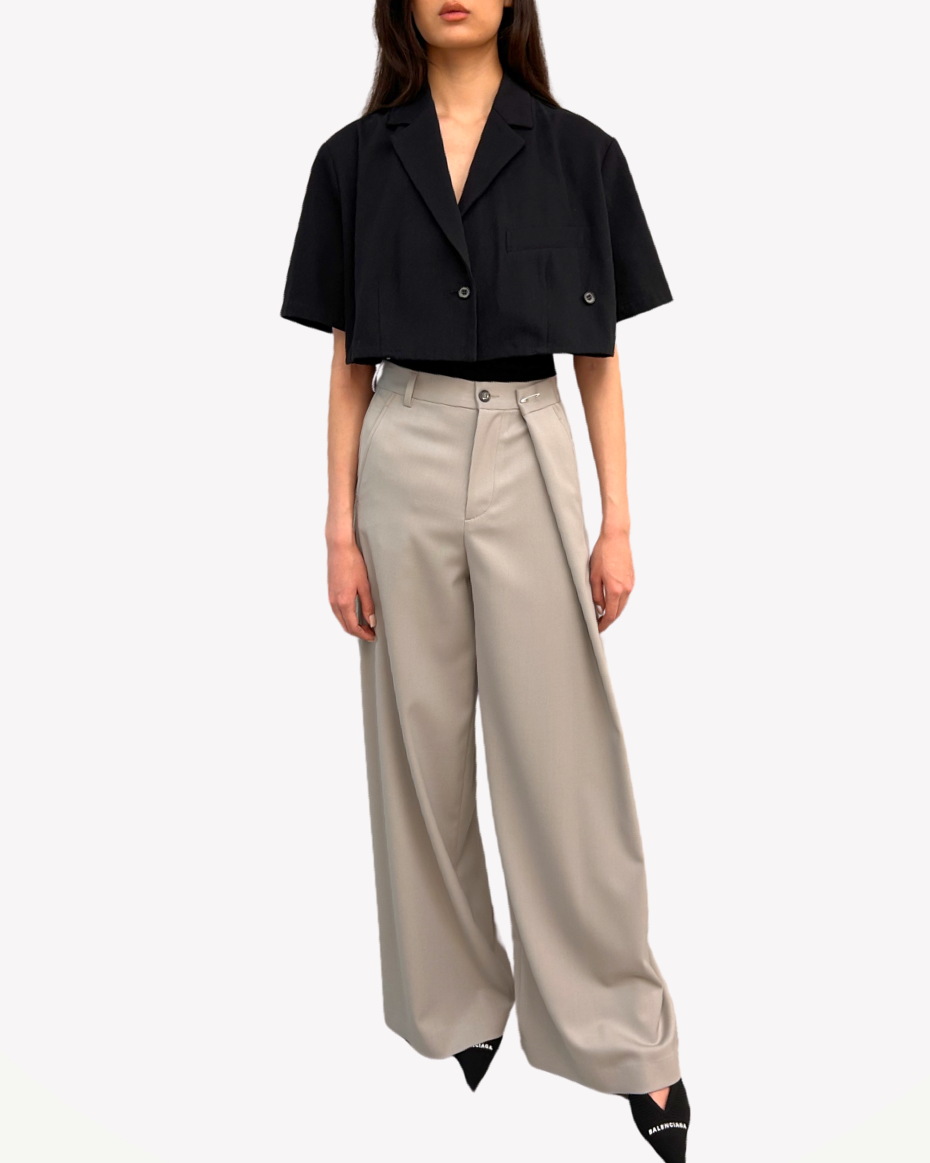Taupe Foldover Pant