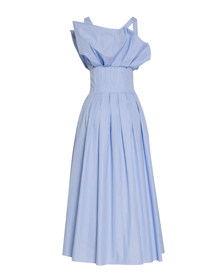 Blue Stripe Bustier Dress
