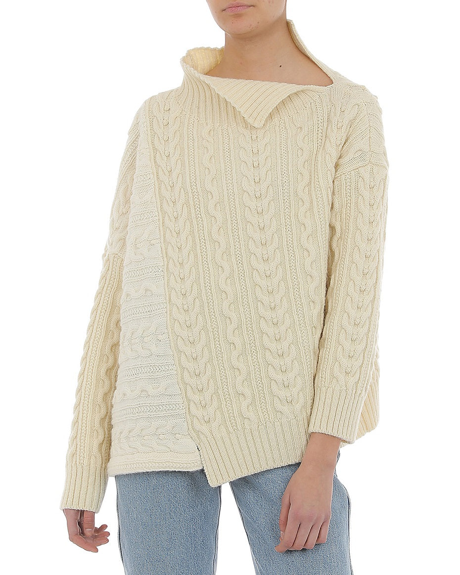 Ivory Deconstructed Sweater