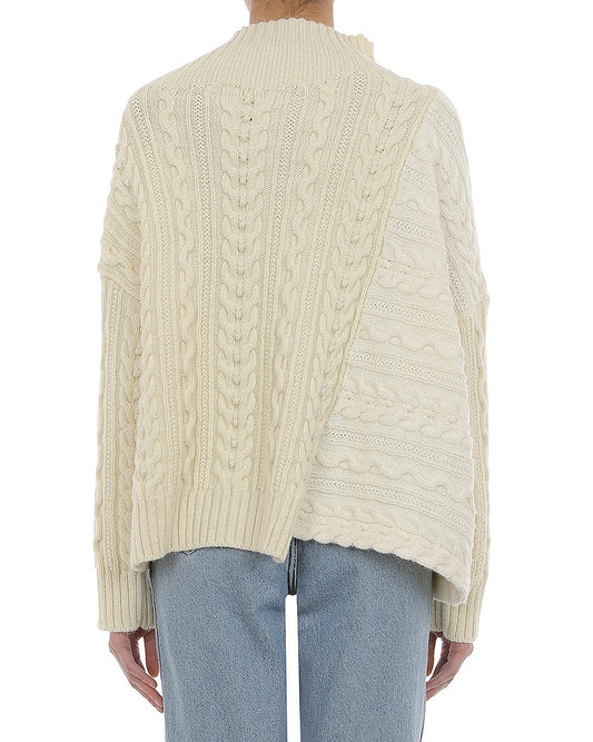 Ivory Deconstructed Sweater