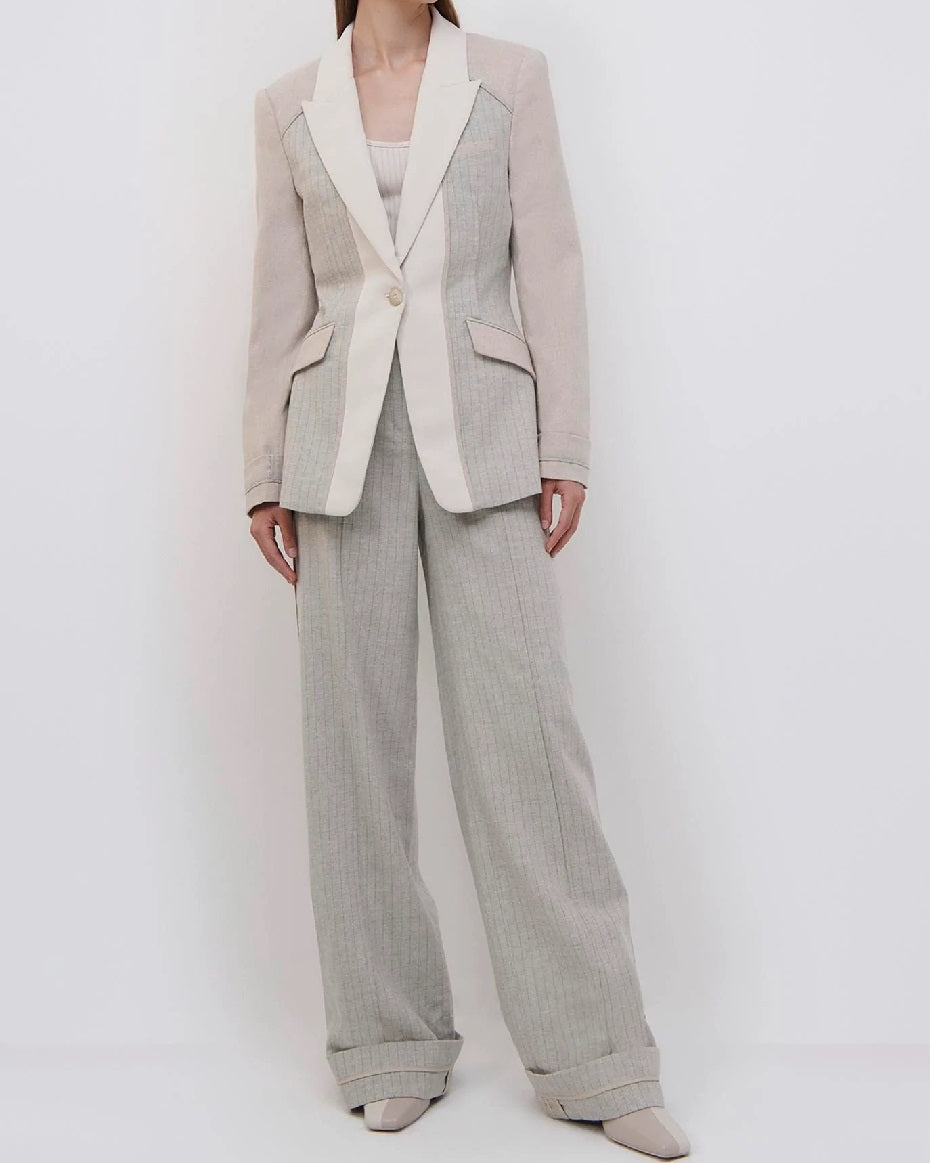 Cecile Pinstripe Tailored Blazer