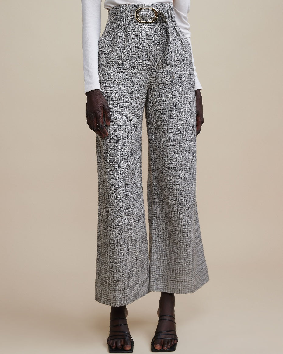 Grey Houndstooth Pacific Pant