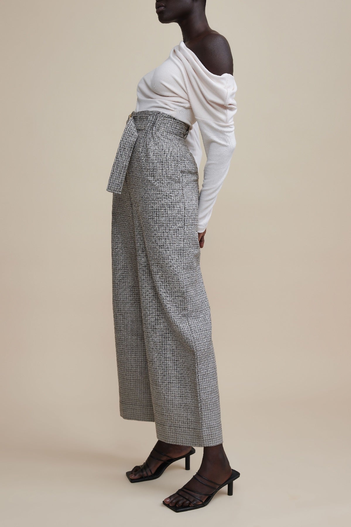 Grey Houndstooth Pacific Pant