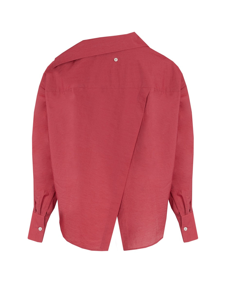 Raspberry Back Slit Shirt