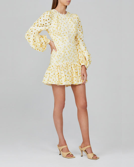 Ivory Lemon Walker Dress