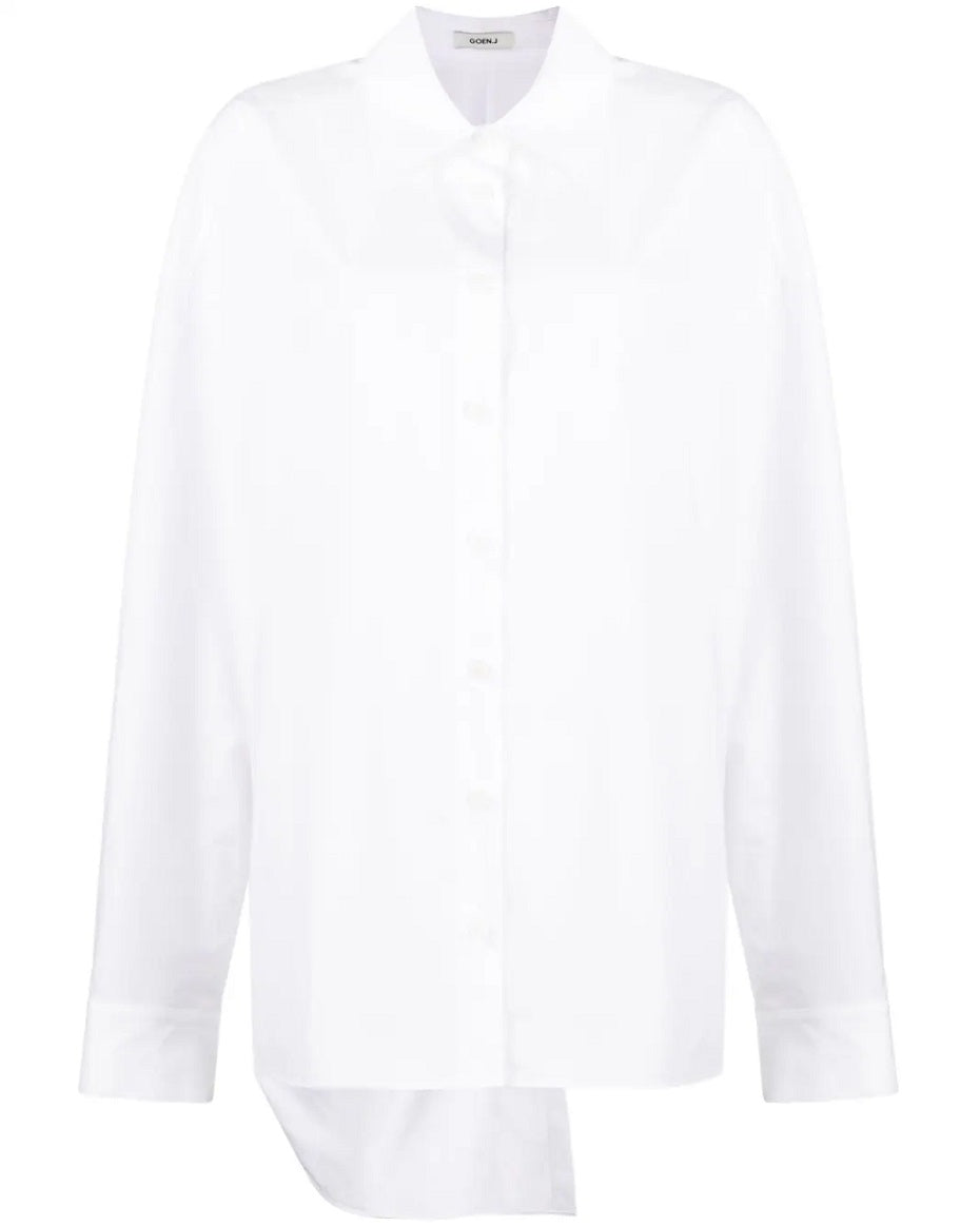 White Oversized Twisted Shirt