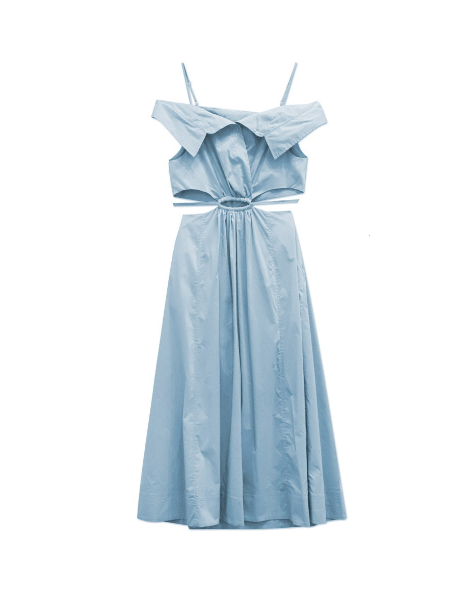Blue Ansley Off Shoulder Dress